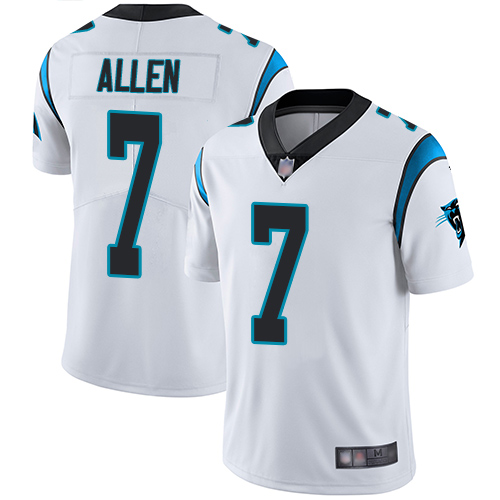 Carolina Panthers Limited White Men Kyle Allen Road Jersey NFL Football #7 Vapor Untouchable->youth nfl jersey->Youth Jersey